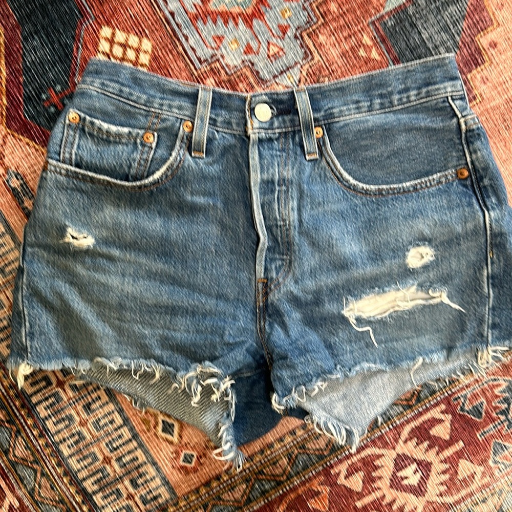 Levi 501 button fly shorts